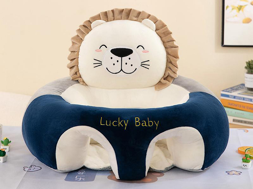 مبل آموزشی و مخملی نوزادی طرح شیر آبی رنگ