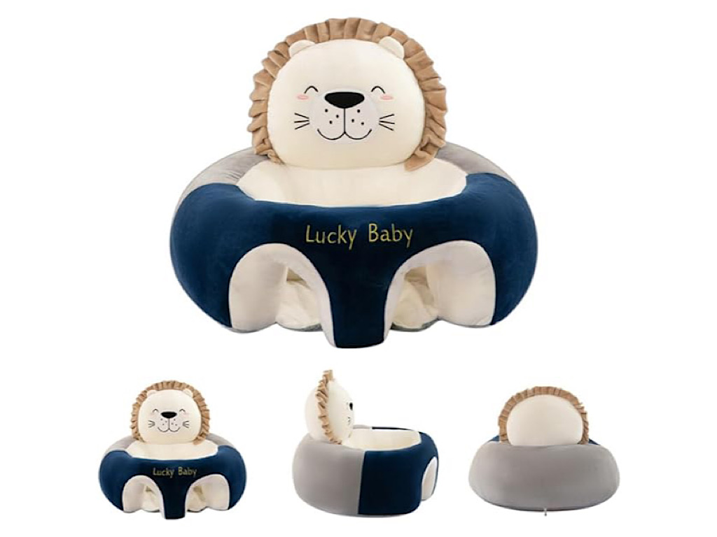 مبل آموزشی و مخملی نوزادی طرح شیر آبی رنگ