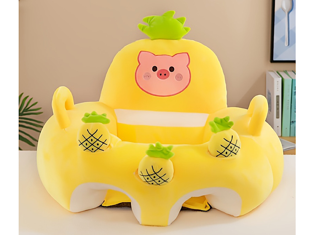 مبل آموزشی و مخملی نوزادی طرح آناناس زرد رنگ