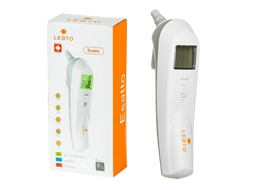 تب سنج دیجیتال لبتو مدل  Esatto  با سنجش پیشانی و گوش  LEBTO