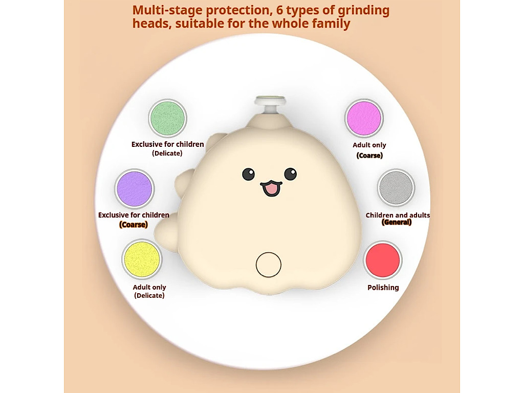 سوهان ناخن شارژی نوزاد و کودک طرح دایناسور عروسکی