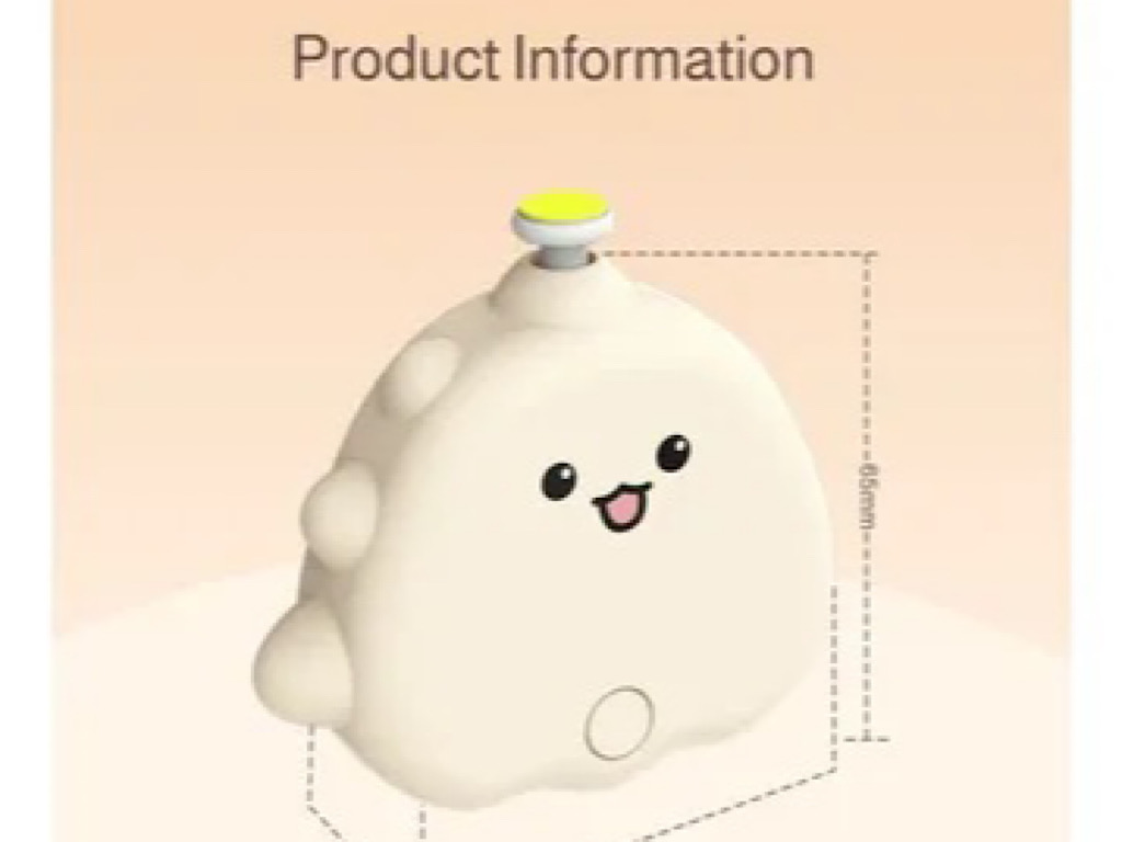 سوهان ناخن شارژی نوزاد و کودک طرح دایناسور عروسکی