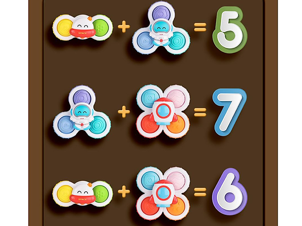 اسپینر چسبان 3 عددی طرح سفینه فضایی اسباب بازی ind baby