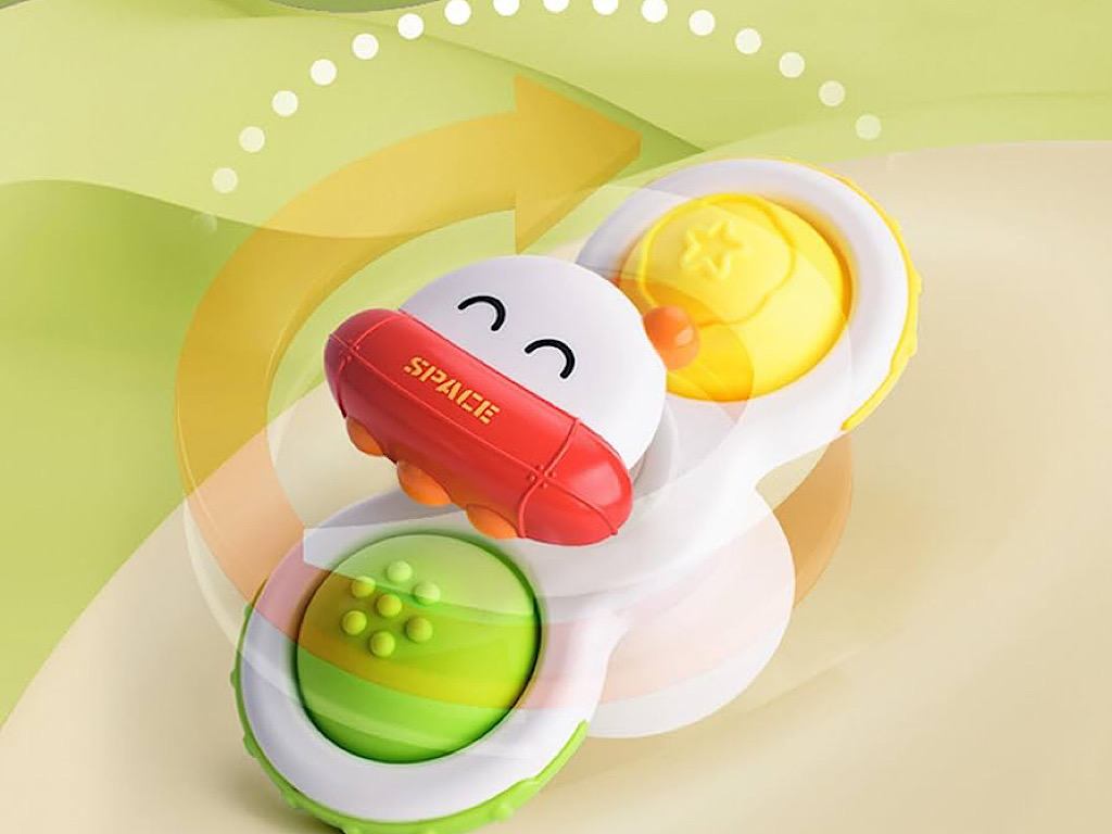 اسپینر چسبان 3 عددی طرح سفینه فضایی اسباب بازی ind baby