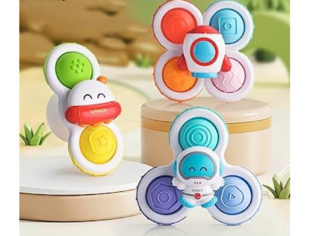 اسپینر چسبان 3 عددی طرح سفینه فضایی اسباب بازی ind baby