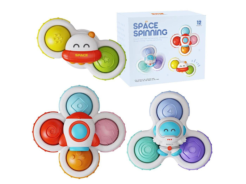 اسپینر چسبان 3 عددی طرح سفینه فضایی اسباب بازی ind baby