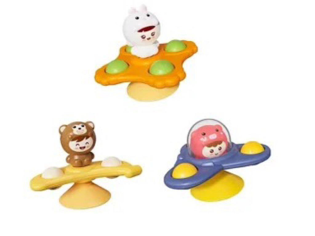 اسپینر چسبان جغجغه ای 3 عددی اسباب بازی طرح آدمک