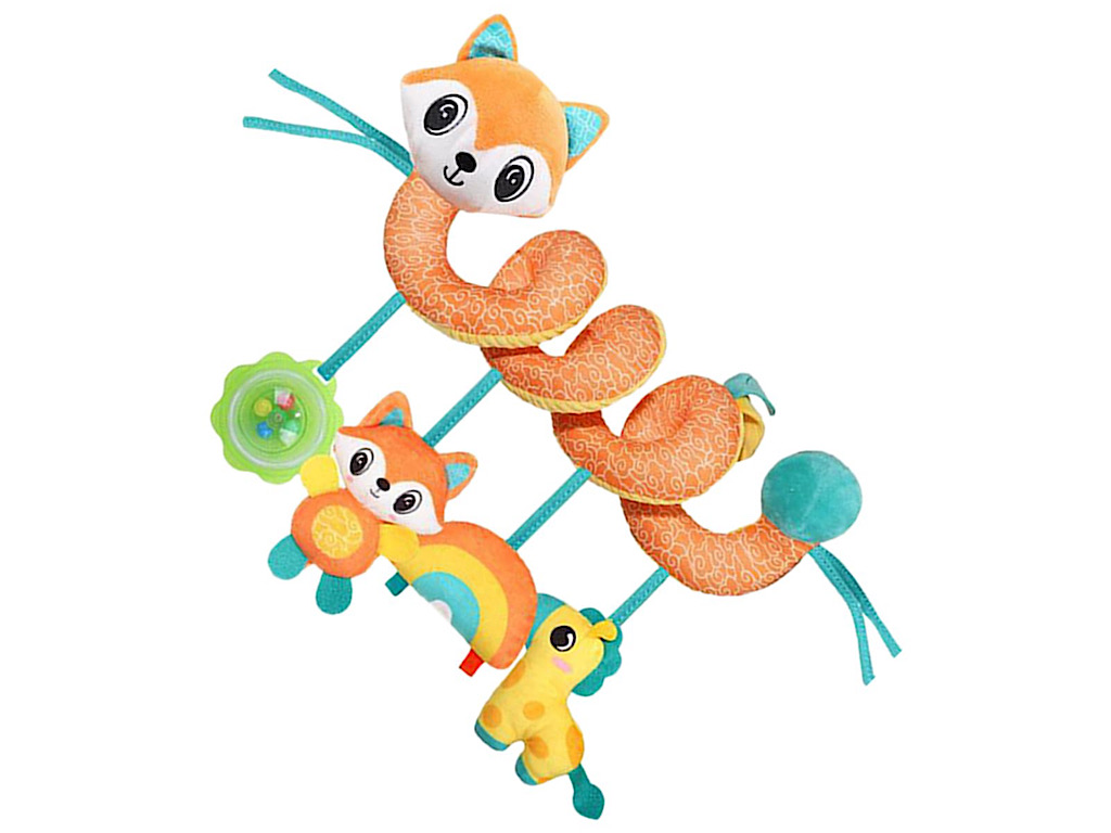 آویز تخت و کریر مارپیچی  و جغجغه ای عروسکی world