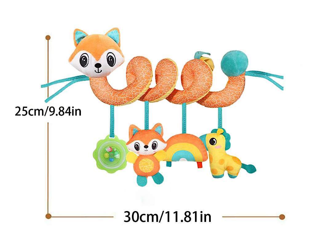 آویز تخت و کریر مارپیچی  و جغجغه ای عروسکی world