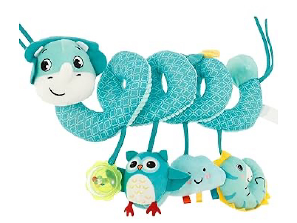 آویز تخت و کریر مارپیچی  و جغجغه ای عروسکی world