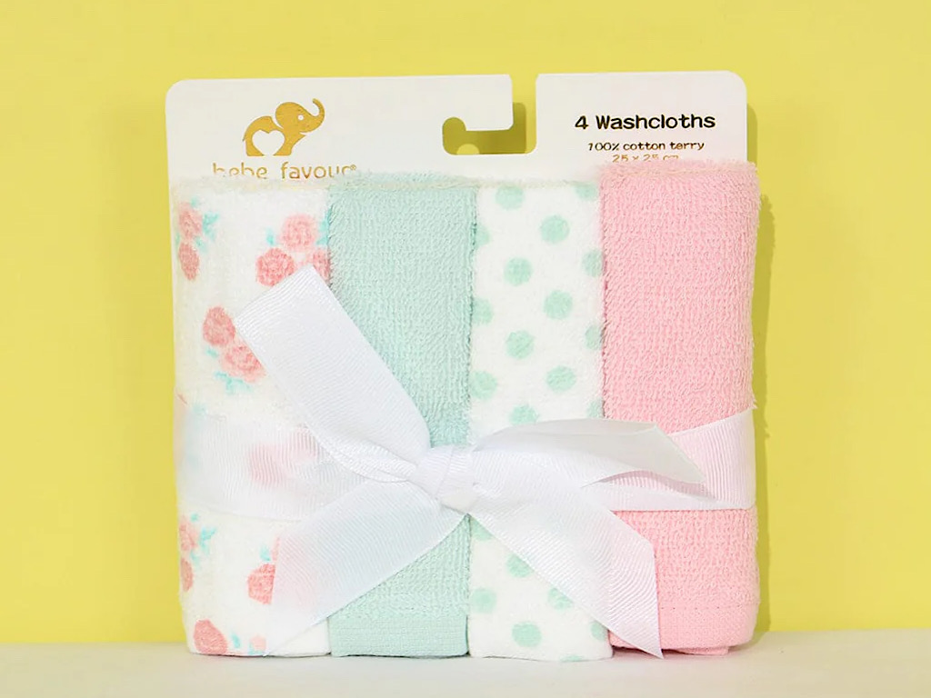 حوله دست و صورت 4 عددی نوزادی bebe favour