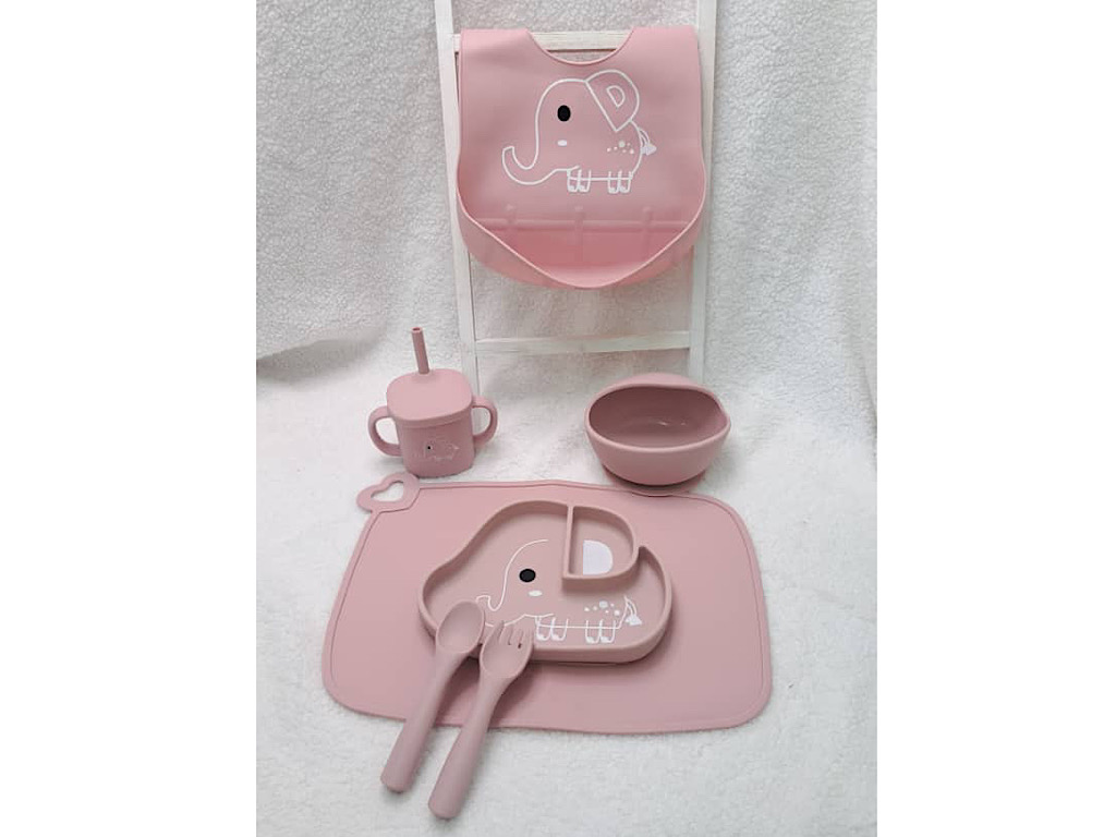 ست ظرف غذا سیلیکونی 9 تکه طرح فیل