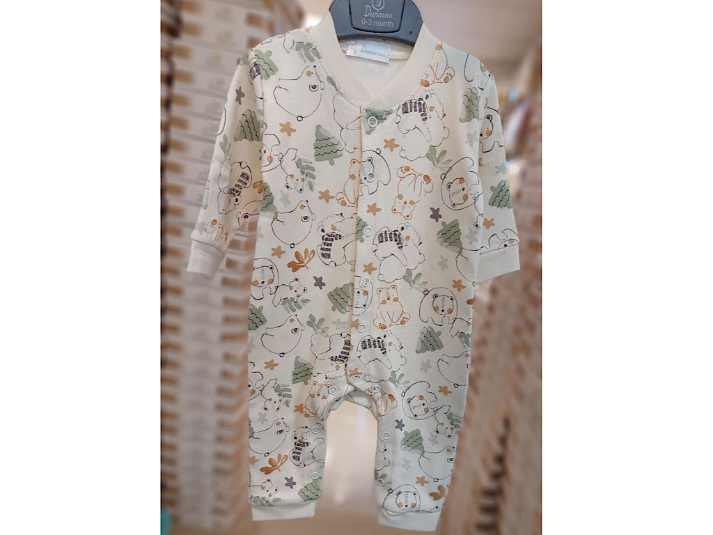 سرهمی نوزادی پسرانه طرح گل و حیوانات دانالو danaloo