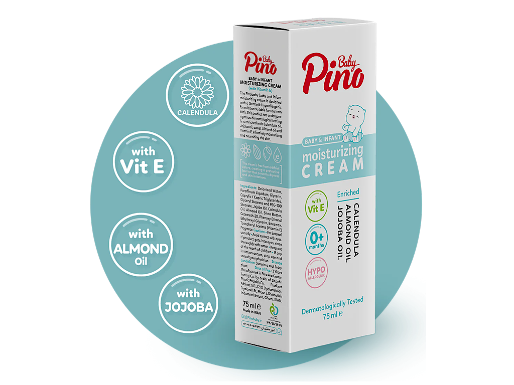کرم مرطوب کننده نوزاد و کودک پینو بیبی PINO BABY حجم 75 میل