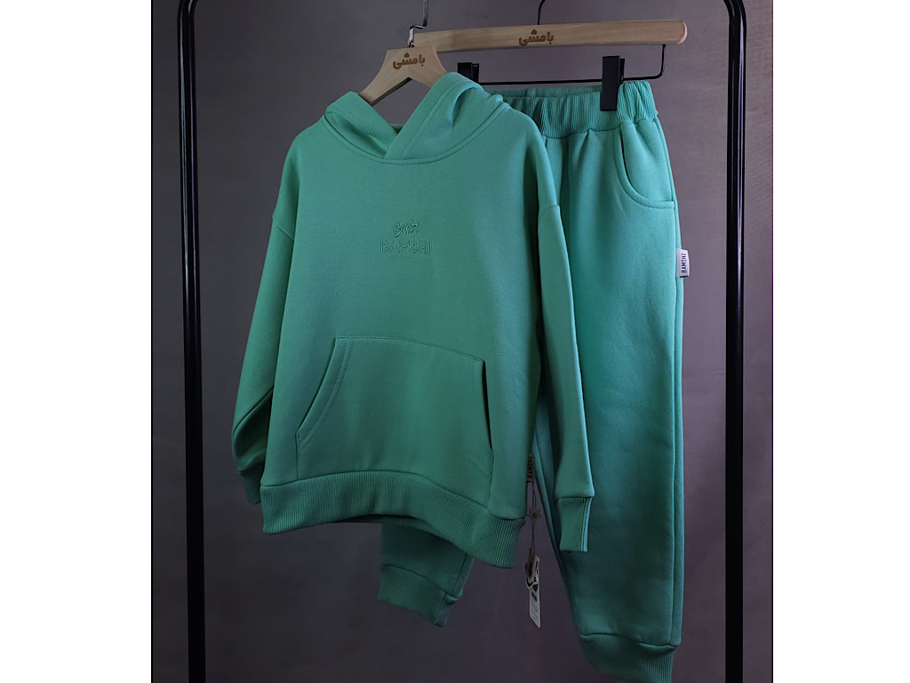 ست هودی و شلوار دورس 3 نخ سایز 1 طرح سوباتان بامشی Bamshi