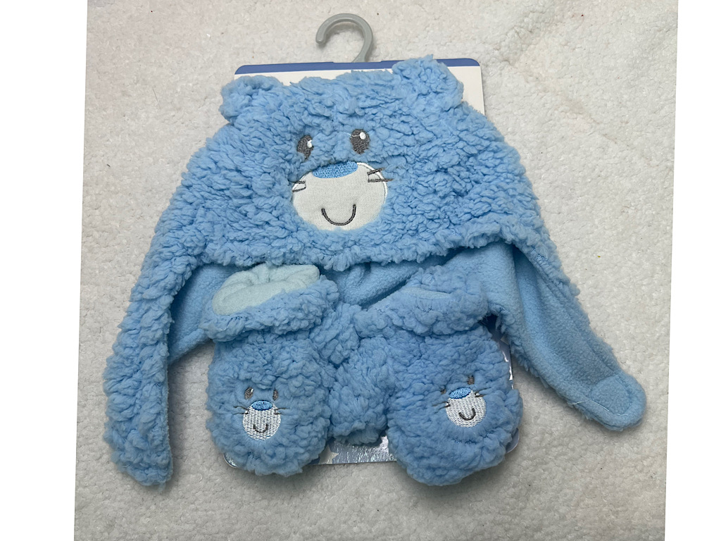 ست کلاه و دستکش نوزادی پولیشی AIFEIER