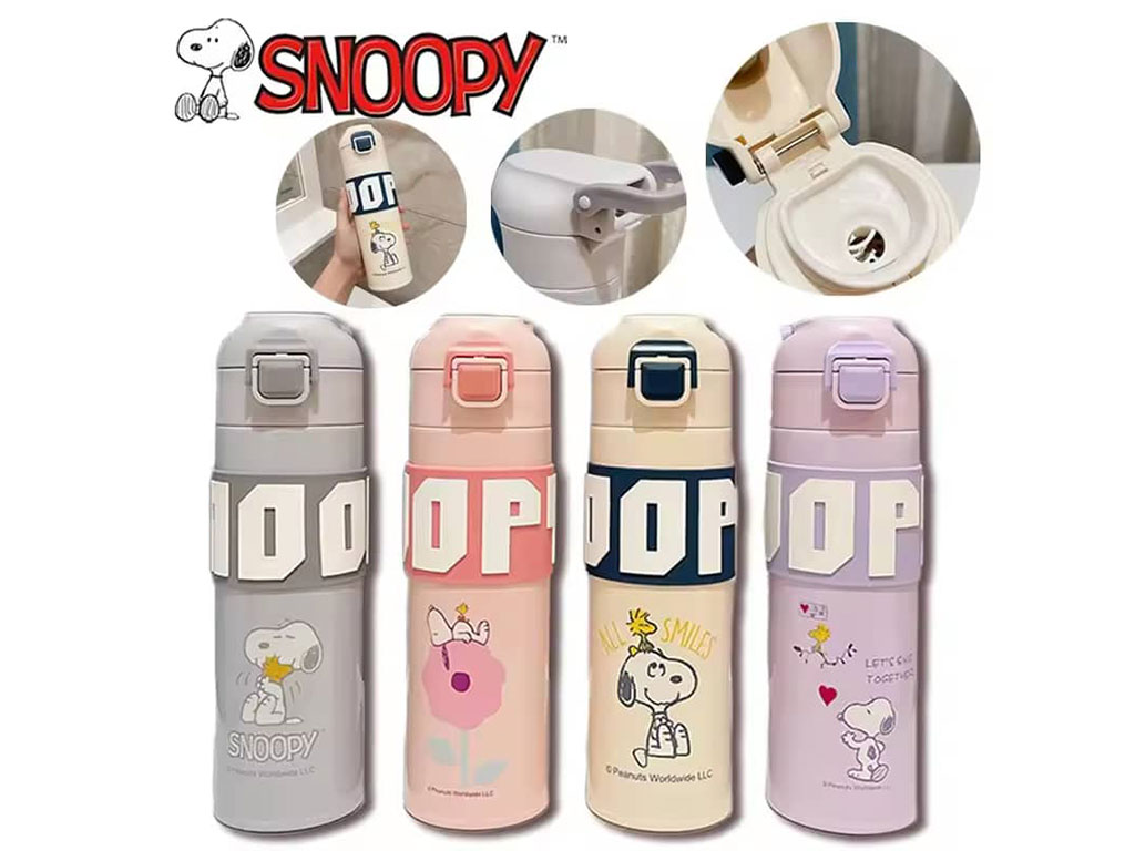 فلاسک استیل دوجداره با حجم 500 میلی لیتر مدل اسنوپی