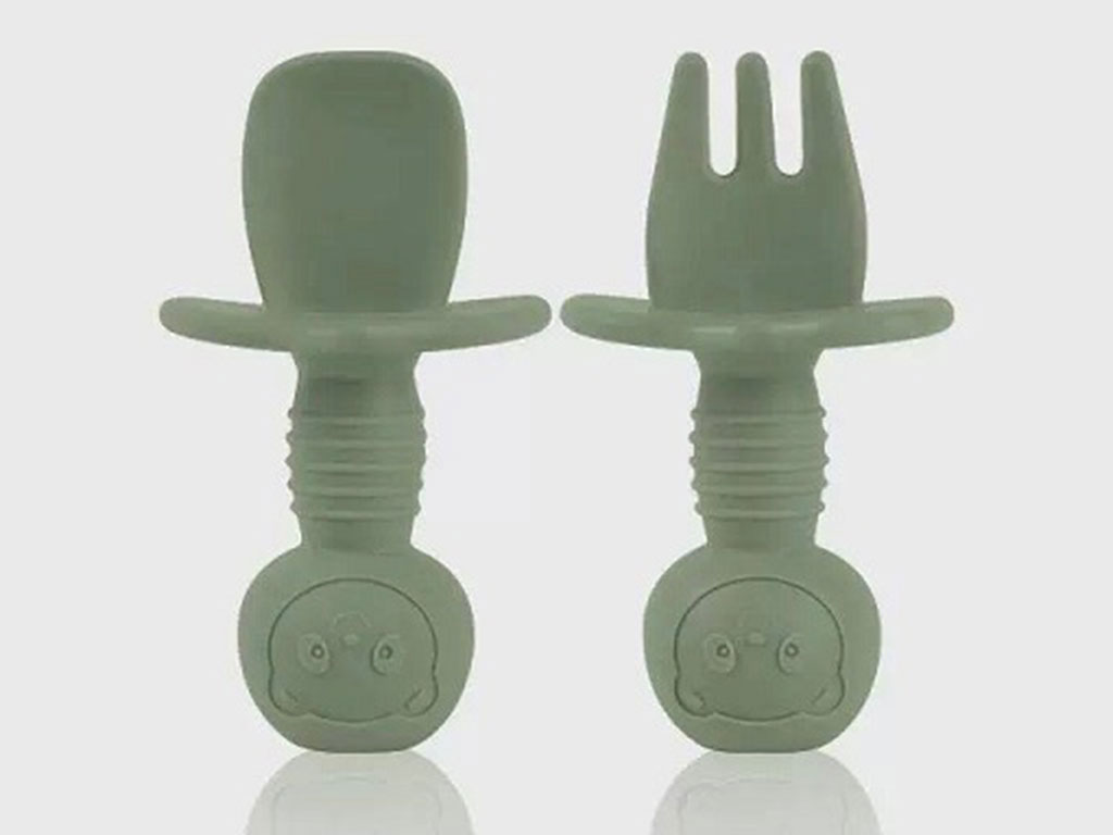 ست قاشق و چنگال سیلیکونی پستونکی