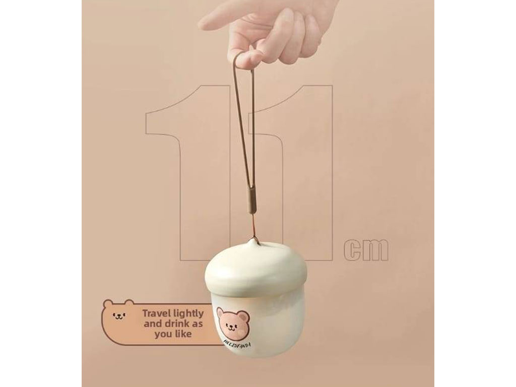 انبار و ظرف ذخیره شیر خشک و غذا 320 میل طرح بلوط با عکس تدی