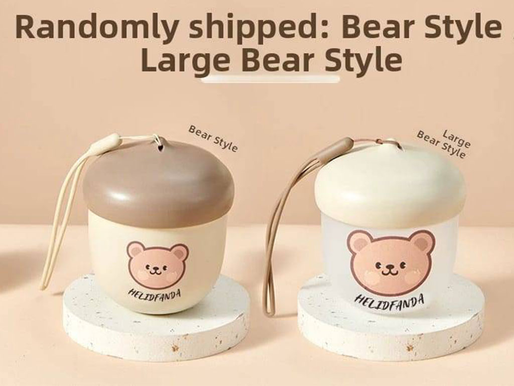 انبار و ظرف ذخیره شیر خشک و غذا 320 میل طرح بلوط با عکس تدی