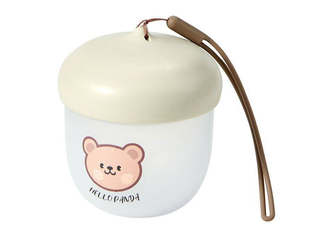 انبار و ظرف ذخیره شیر خشک و غذا 320 میل طرح بلوط با عکس تدی