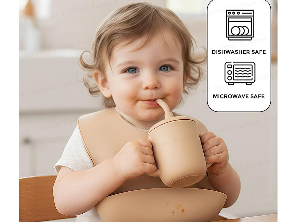 ست ظرف غذا سیلیکونی 9 تکه طرح شیر