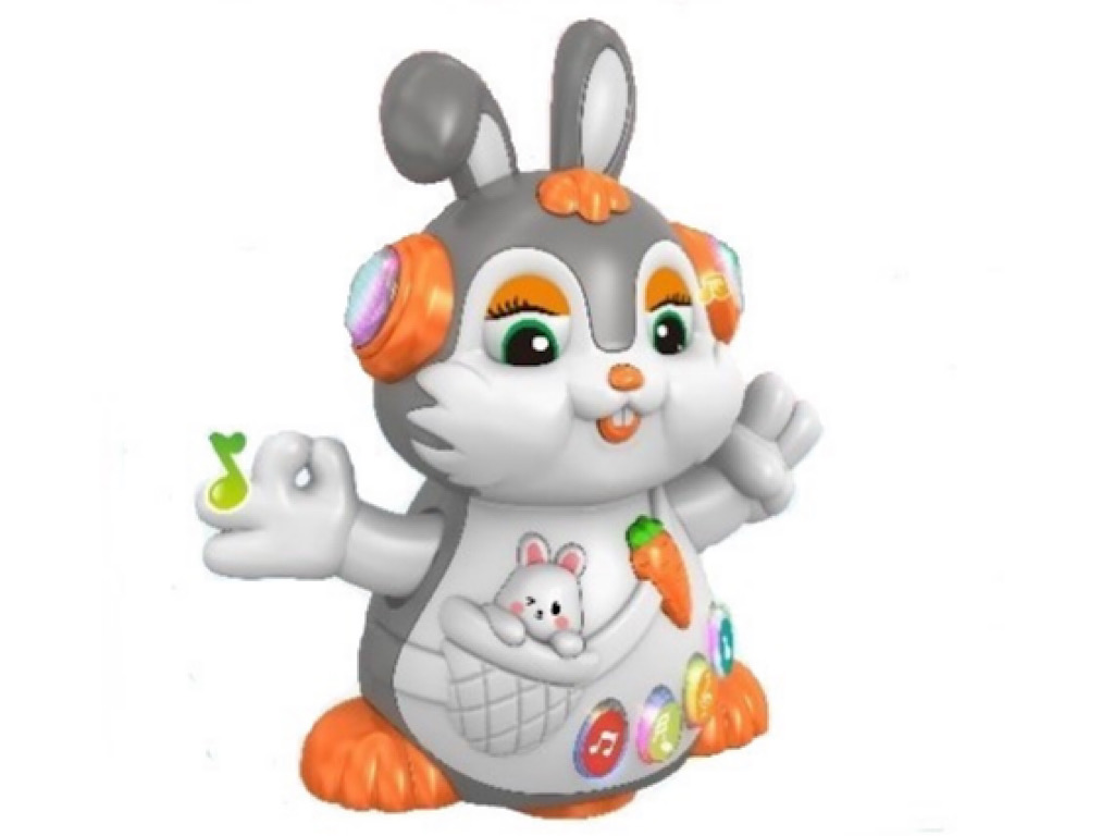 خرگوش موزیکال و چراغ دار دارای حرکت اسباب بازی طرح هدفون دار