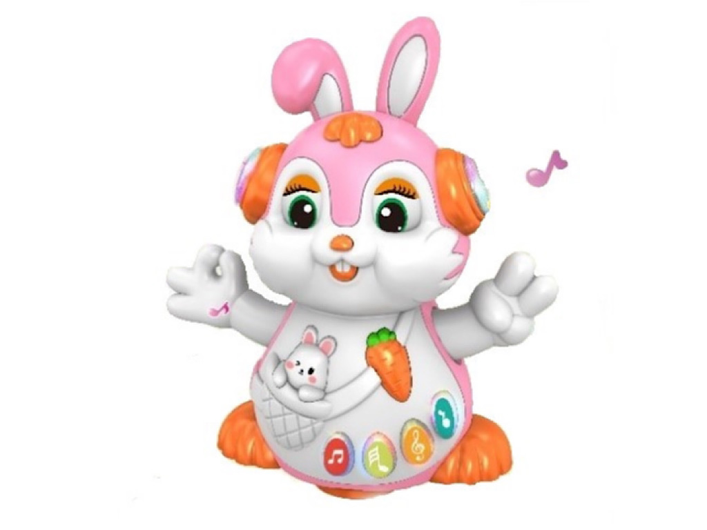 خرگوش موزیکال و چراغ دار دارای حرکت اسباب بازی طرح هدفون دار