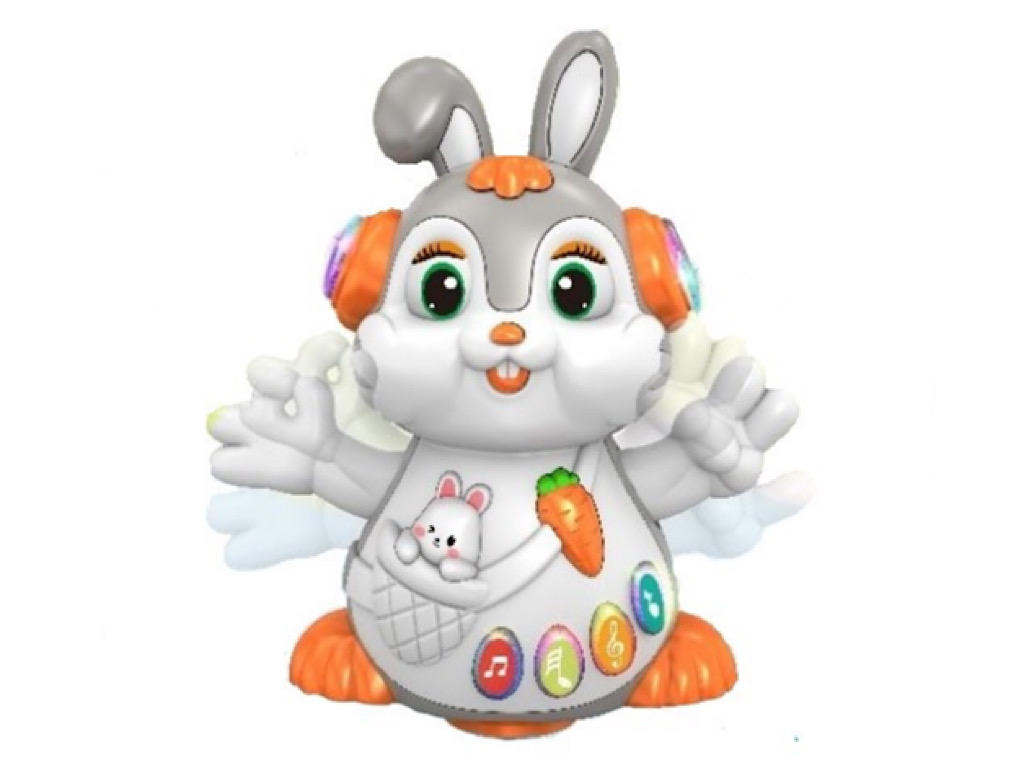 خرگوش موزیکال و چراغ دار دارای حرکت اسباب بازی طرح هدفون دار