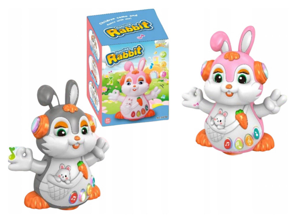 خرگوش موزیکال و چراغ دار دارای حرکت اسباب بازی طرح هدفون دار