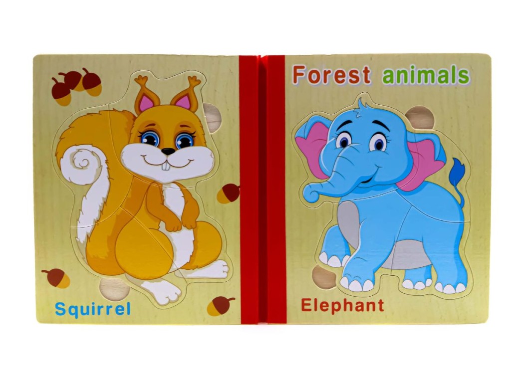 پازل چوبی کتابی کودک  (14*17 سانتی متر)