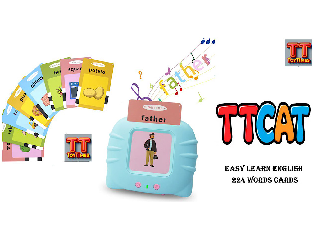 دستگاه فلش کارت سخنگو شارژی اسباب بازی دو زبانه آموزش زبان انگلیسی و فارسی