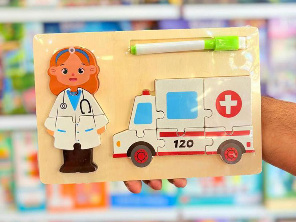 پازل برجسته مشاغل پشت وایت بردی