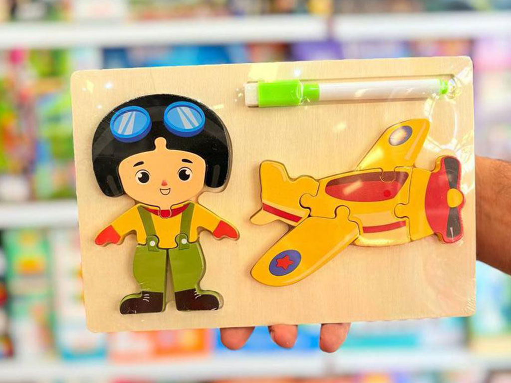 پازل برجسته مشاغل پشت وایت بردی