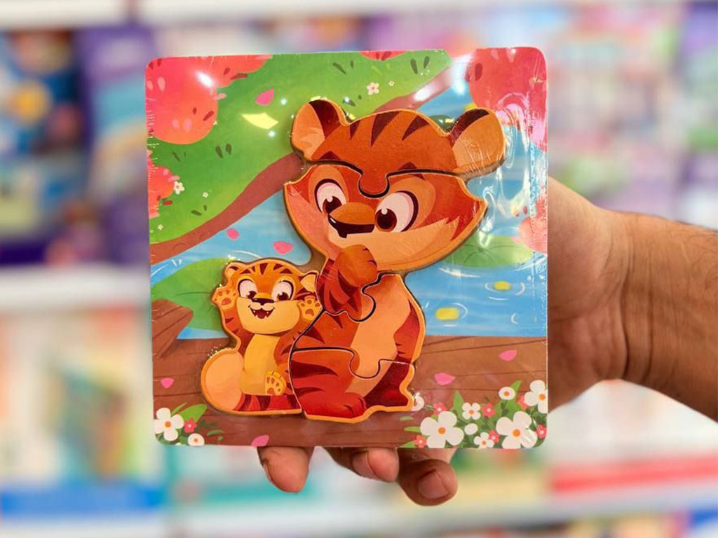 پازل برجسته 4 تکه طرح حیوانات