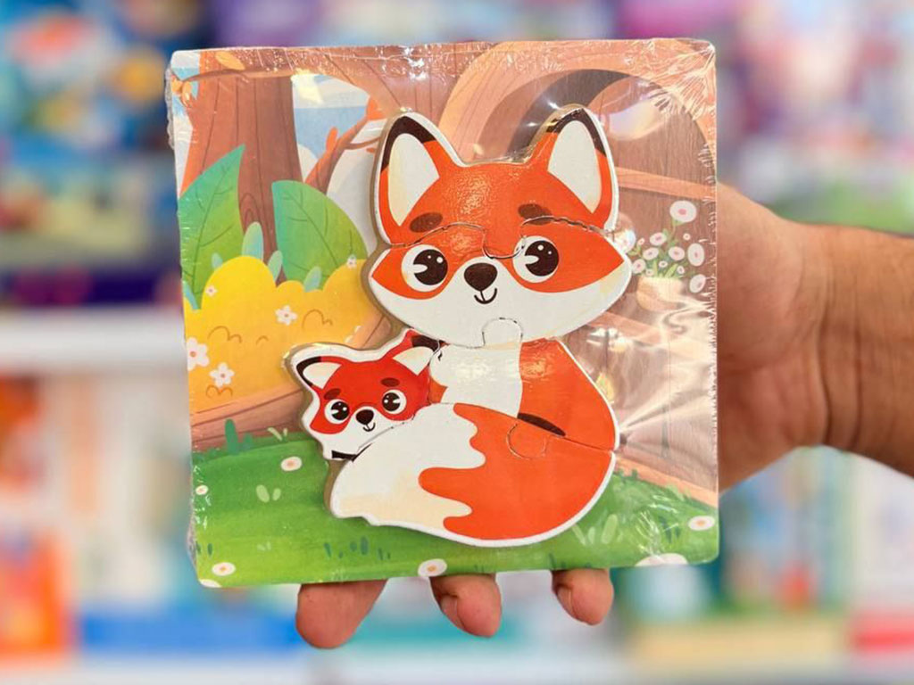 پازل برجسته 4 تکه طرح حیوانات