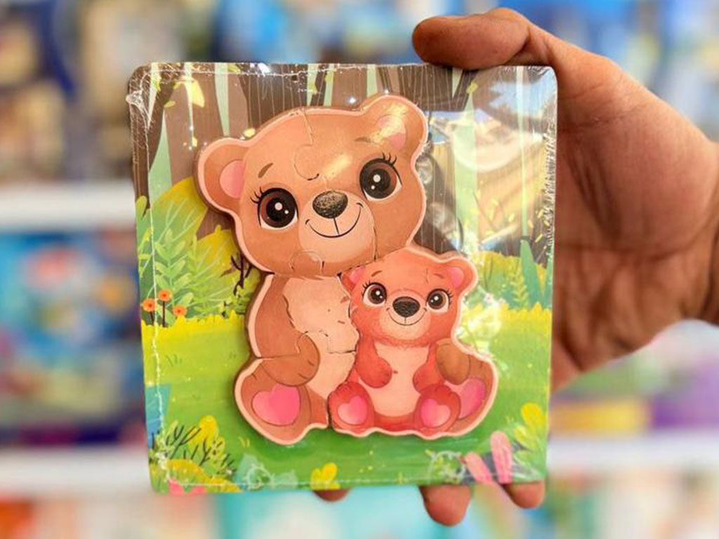 پازل برجسته 4 تکه طرح حیوانات