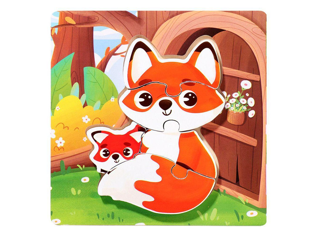 پازل برجسته 4 تکه طرح حیوانات