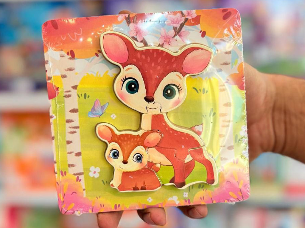 پازل برجسته 4 تکه طرح حیوانات