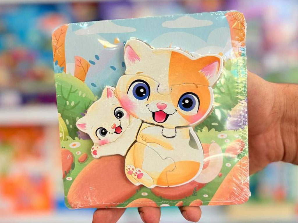 پازل برجسته 4 تکه طرح حیوانات