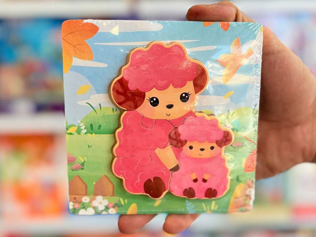 پازل برجسته 4 تکه طرح حیوانات