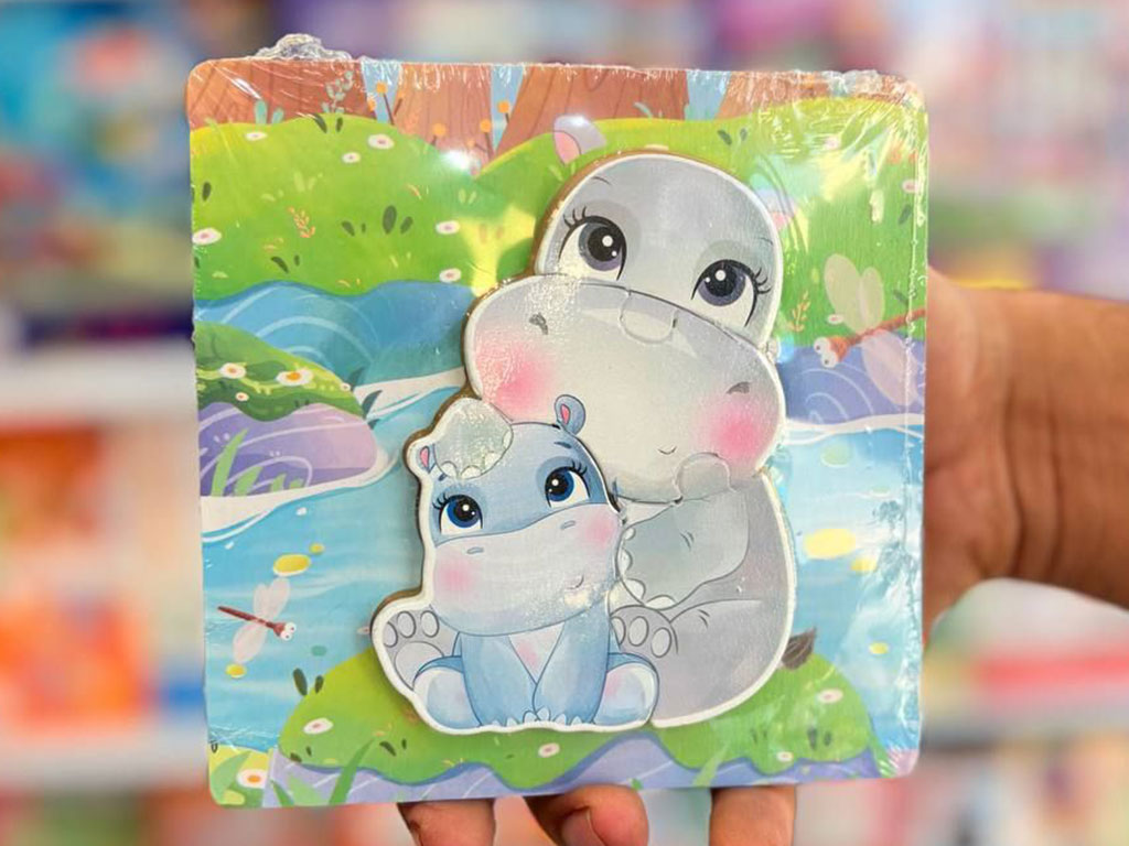 پازل برجسته 4 تکه طرح حیوانات