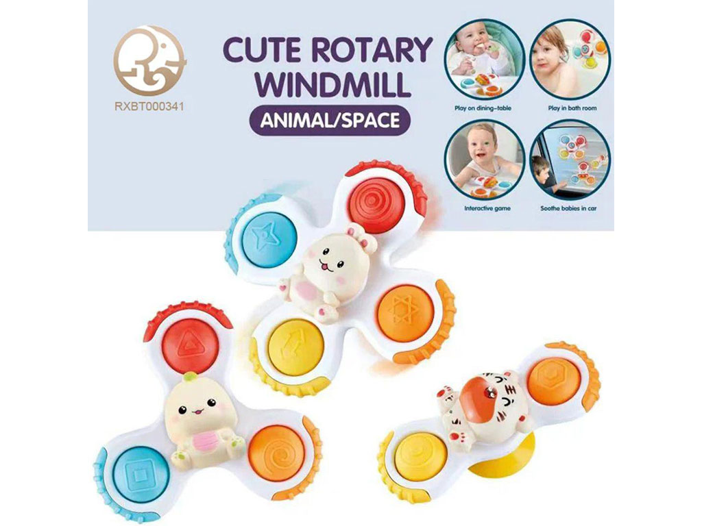 اسپینر چسبان و پاپیت دار 3 عددی اسباب بازی