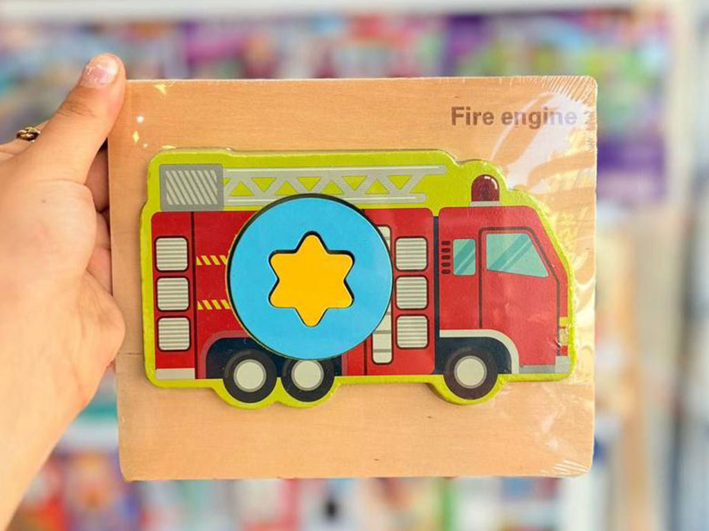 پازل چوبی جانمایی ( طرح وسایل نقلیه )