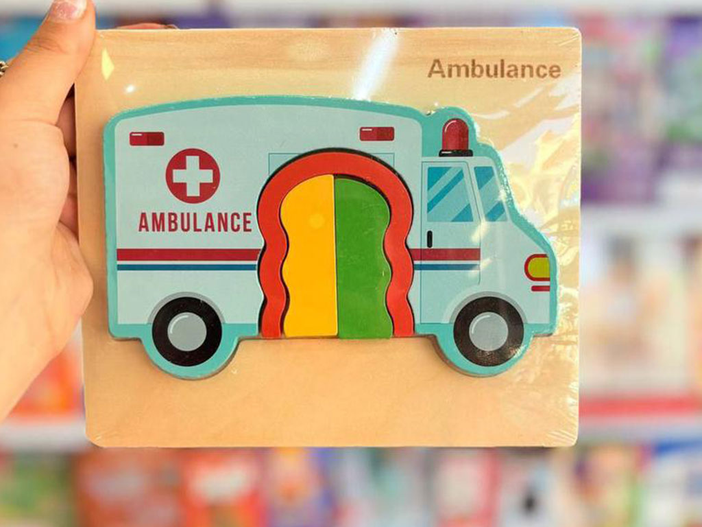 پازل چوبی جانمایی ( طرح وسایل نقلیه )