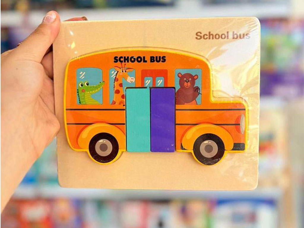 پازل چوبی جانمایی ( طرح وسایل نقلیه )