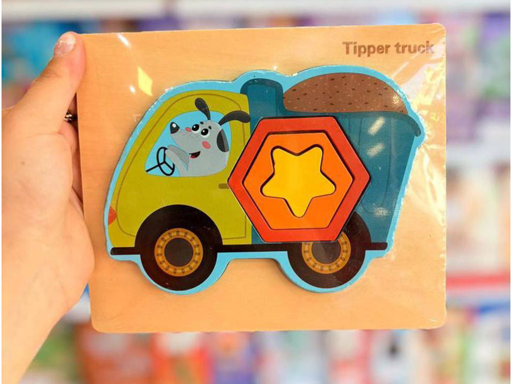 پازل چوبی جانمایی ( طرح وسایل نقلیه )