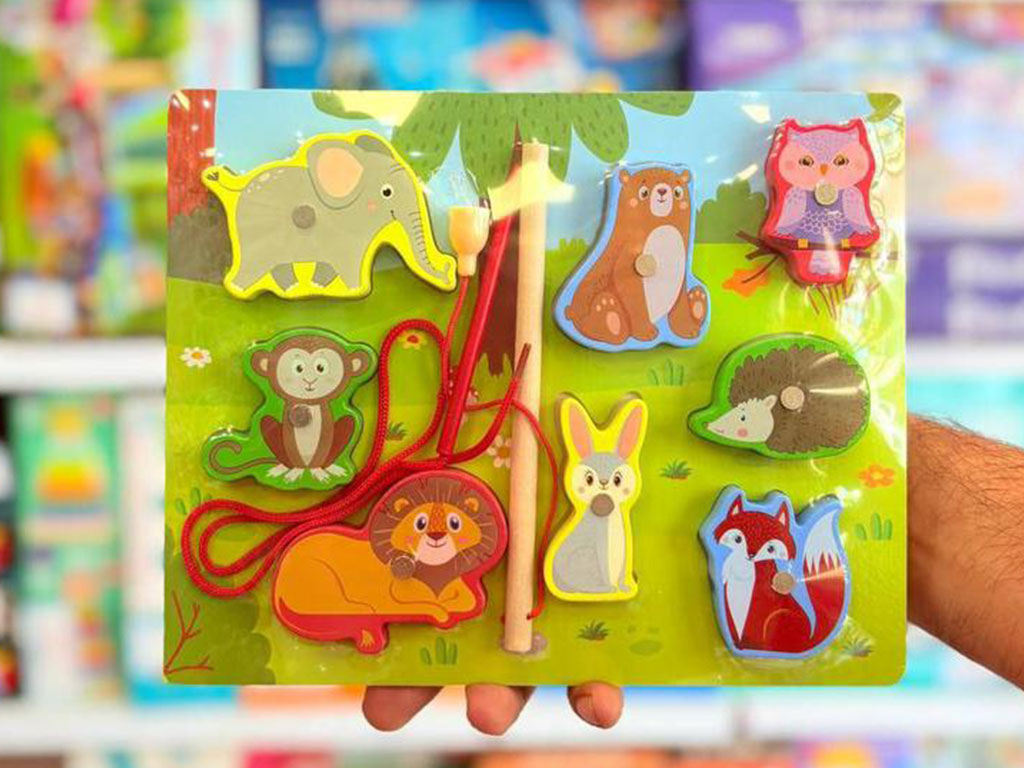 پازل چوبی برجسته ماهیگیری