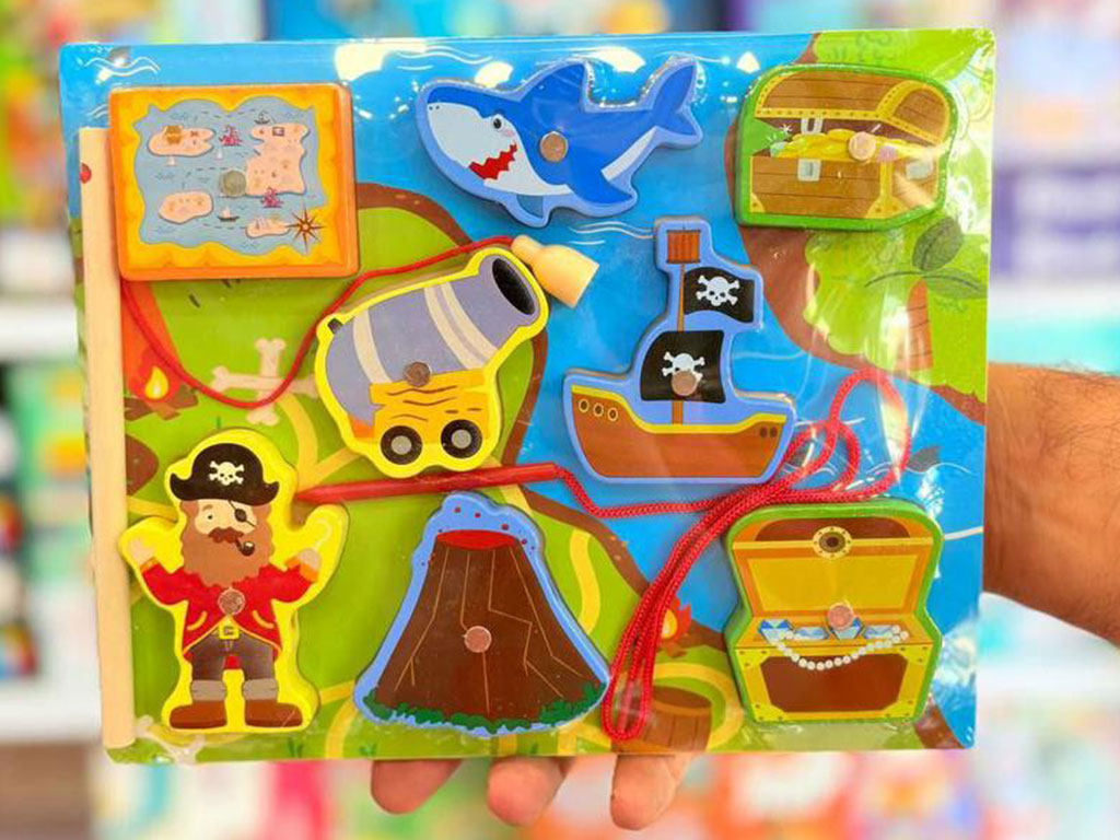 پازل چوبی برجسته ماهیگیری