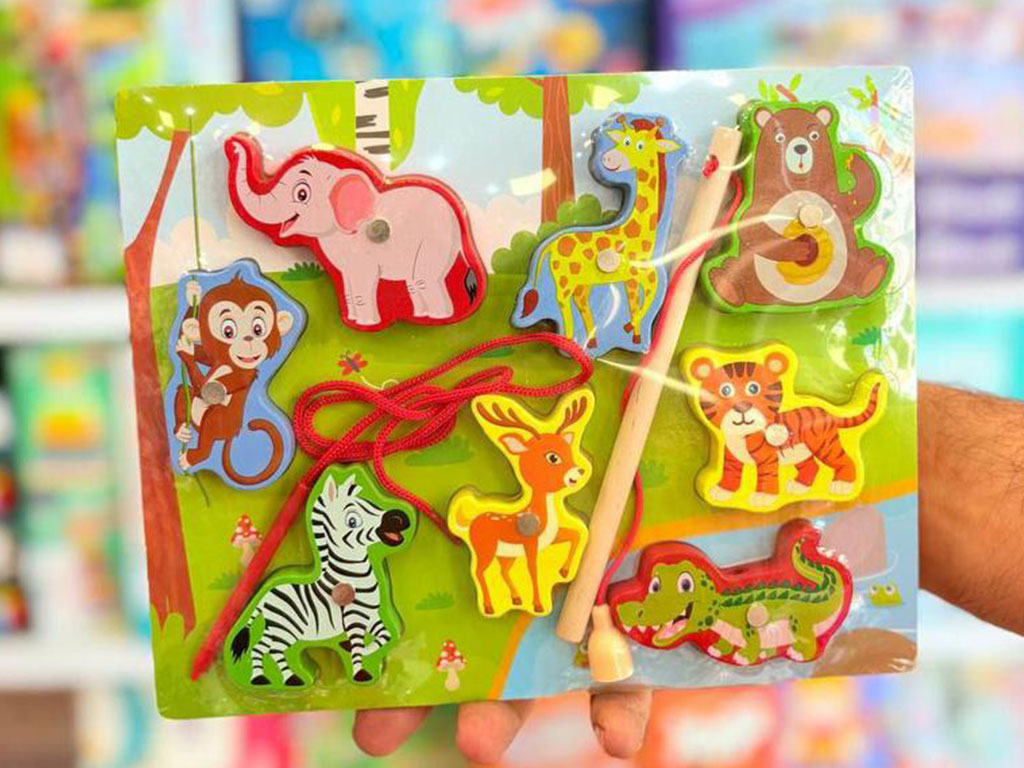 پازل چوبی برجسته ماهیگیری